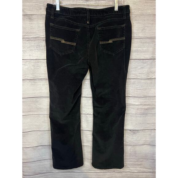 Arizona Jean Co. Corduroy Pants Black Brown Size 11 Soft Corduroy Bootcut - Picture 3 of 5